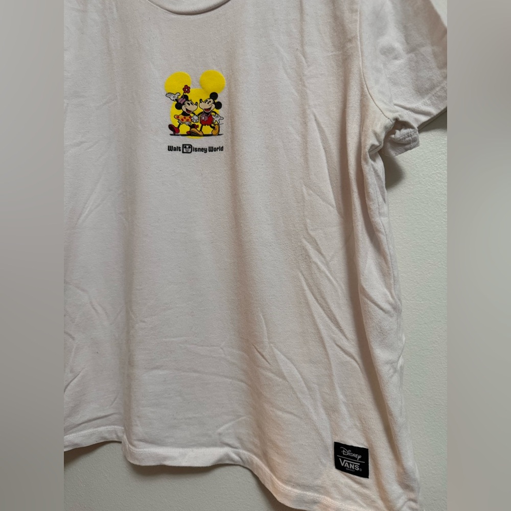 Vans Disney Exclusive White Tee‎ with Minnie & Mickey Graphic - Size XXL - Picture 2 of 6